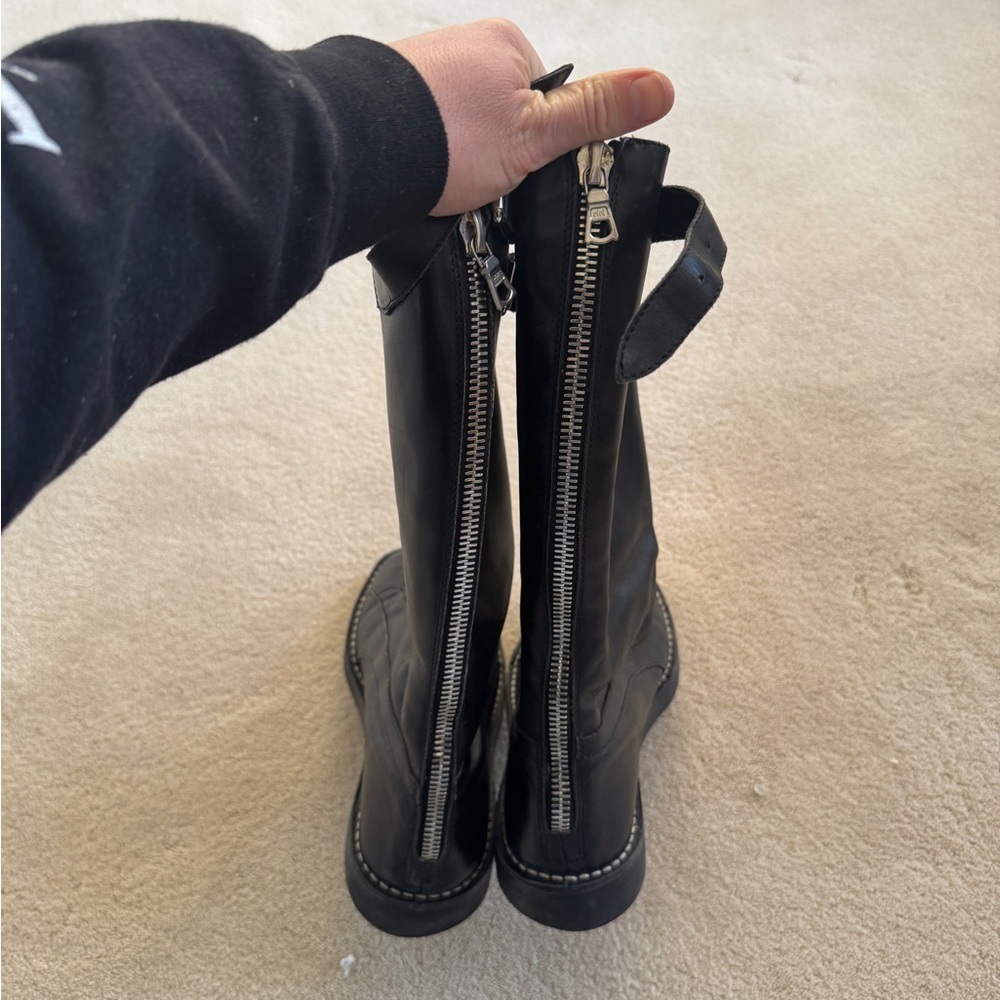 Sigerson Morrison Zip Up Buckle Line Stitched Boots 7.5 - Picture 2 of 8